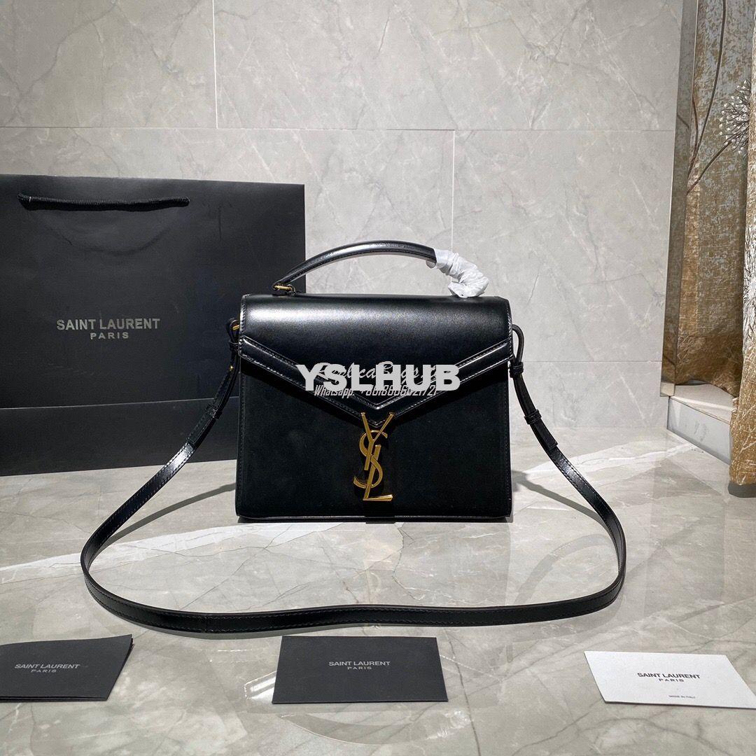 Replica YSL Saint Laurent Cassandra Medium Top Handle Bag In Smooth Le 9