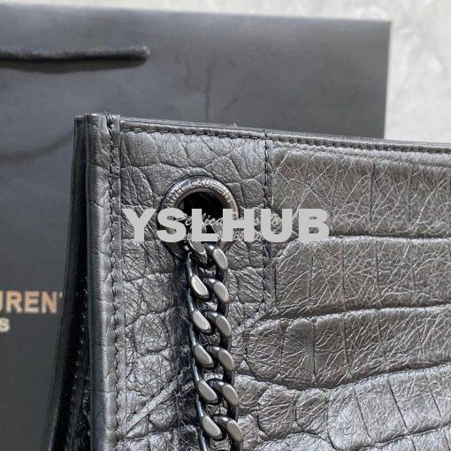 Replica YSL Saint Laurent Niki Medium Shopping Bag In Crocodile-emboss 8