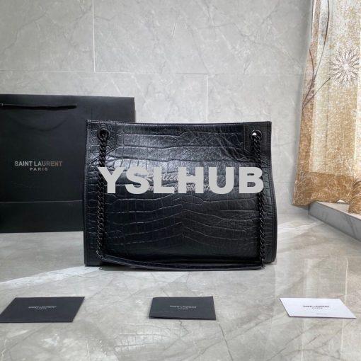Replica YSL Saint Laurent Niki Medium Shopping Bag In Crocodile-emboss 13
