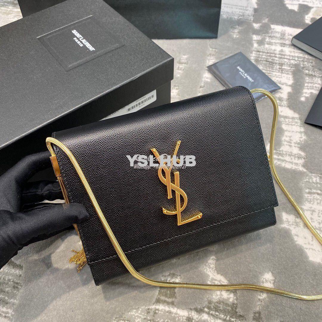 Replica YSL Saint Laurent Becky Chain Wallet In Diamond-quilted Lambsk 13