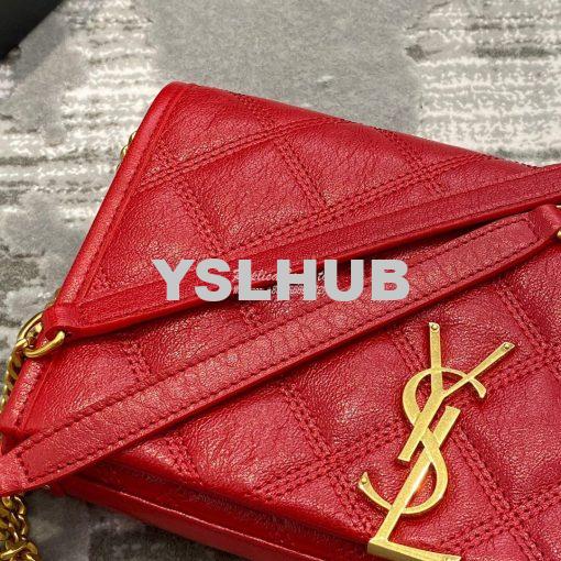 Replica YSL Saint Laurent Becky Chain Wallet In Diamond-quilted Lambsk 2
