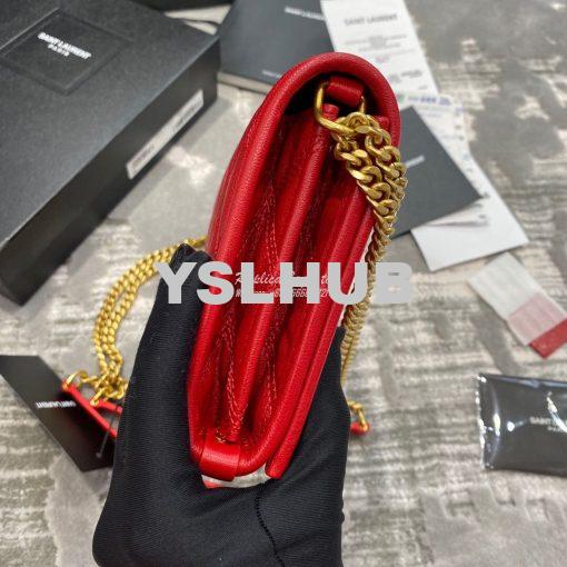 Replica YSL Saint Laurent Becky Chain Wallet In Diamond-quilted Lambsk 4