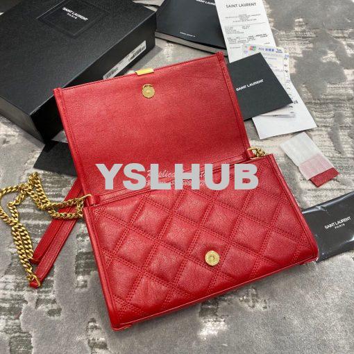 Replica YSL Saint Laurent Becky Chain Wallet In Diamond-quilted Lambsk 6