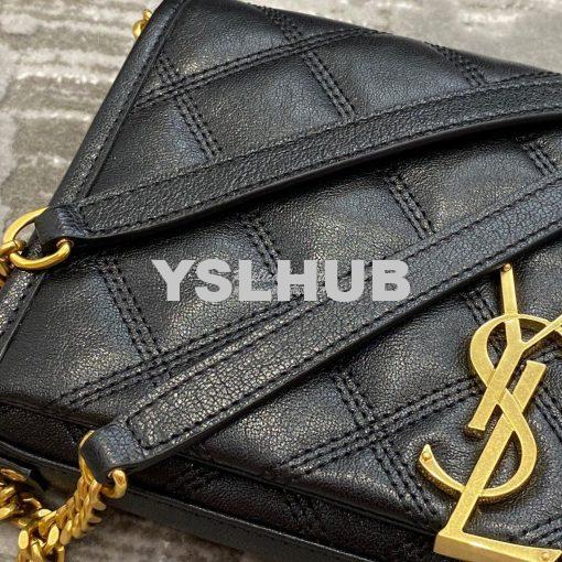 Replica YSL Saint Laurent Becky Chain Wallet In Diamond-quilted Lambsk 4