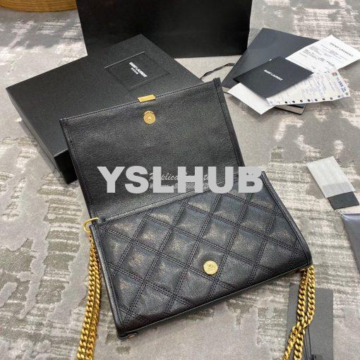 Replica YSL Saint Laurent Becky Chain Wallet In Diamond-quilted Lambsk 8
