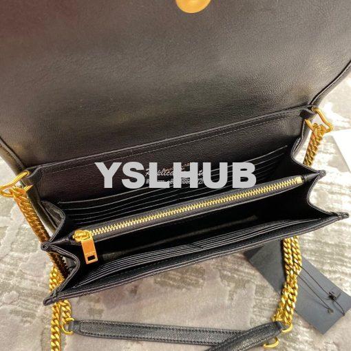 Replica YSL Saint Laurent Becky Chain Wallet In Diamond-quilted Lambsk 9