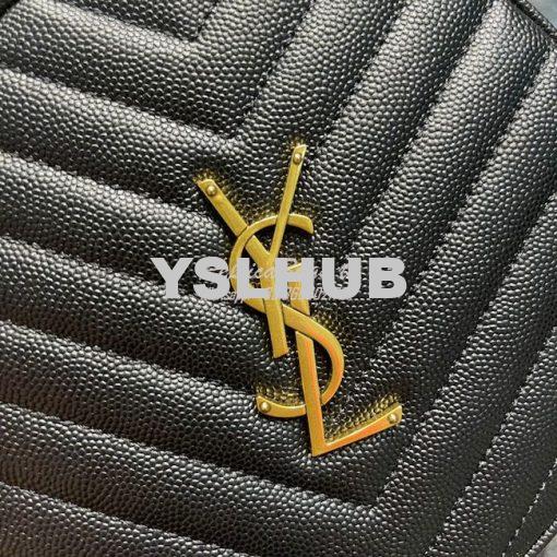 Replica YSL Yves Saint Laurent Vinyle Round Camera Bag In Chevron-quil 5