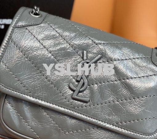 Replica YSL Saint Laurent Niki Baby In Crinkled Vintage Leather 533037 4