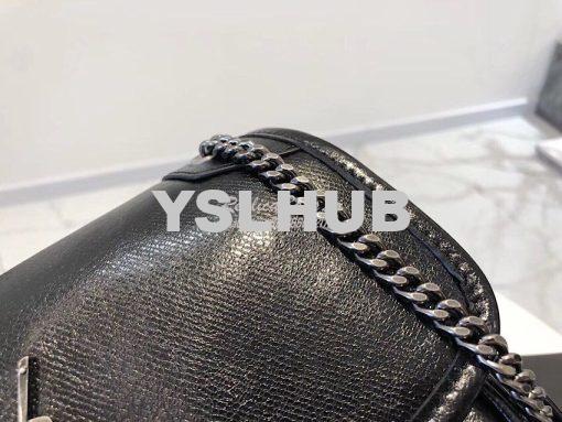 Replica Yves Saint Laurent YSL Niki Baby in Metallic Leather Black 8