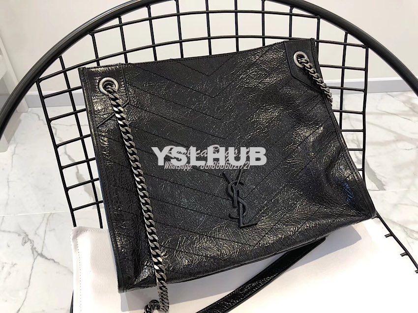Replica Saint Laurent YSL Niki Medium Shopping Bag In Crinkled Vintage 15