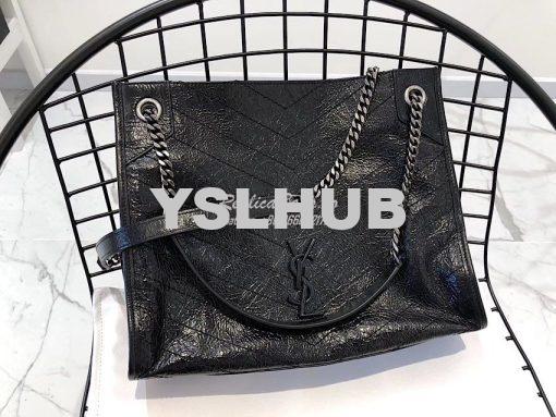 Replica Saint Laurent YSL Niki Medium Shopping Bag In Crinkled Vintage 3