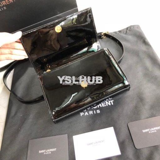 Replica Saint Laurent YSL Kate Belt Bag In Patent Leather 534395 Black 5