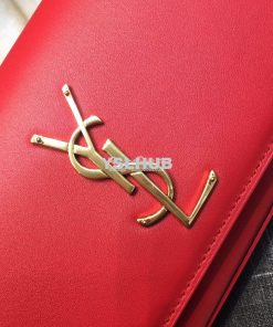 Replica Saint Laurent YSL Kate Belt Bag In Smooth Leather 534395 Red 2