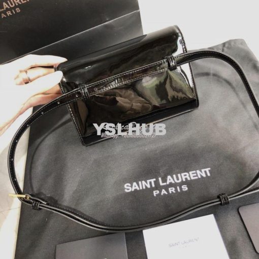 Replica Saint Laurent YSL Kate Belt Bag In Patent Leather 534395 Black 8