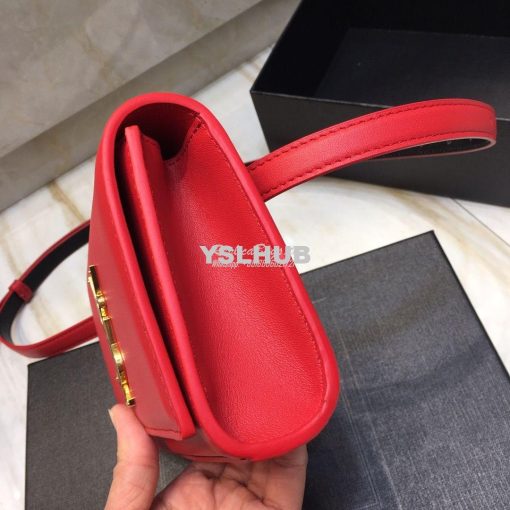 Replica Saint Laurent YSL Kate Belt Bag In Smooth Leather 534395 Red 4