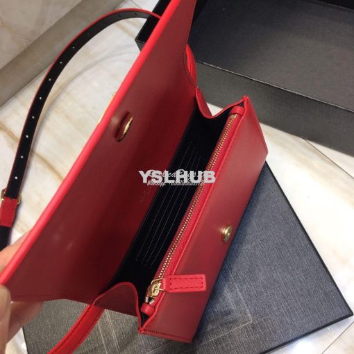 Replica Saint Laurent YSL Kate Belt Bag In Smooth Leather 534395 Red 7
