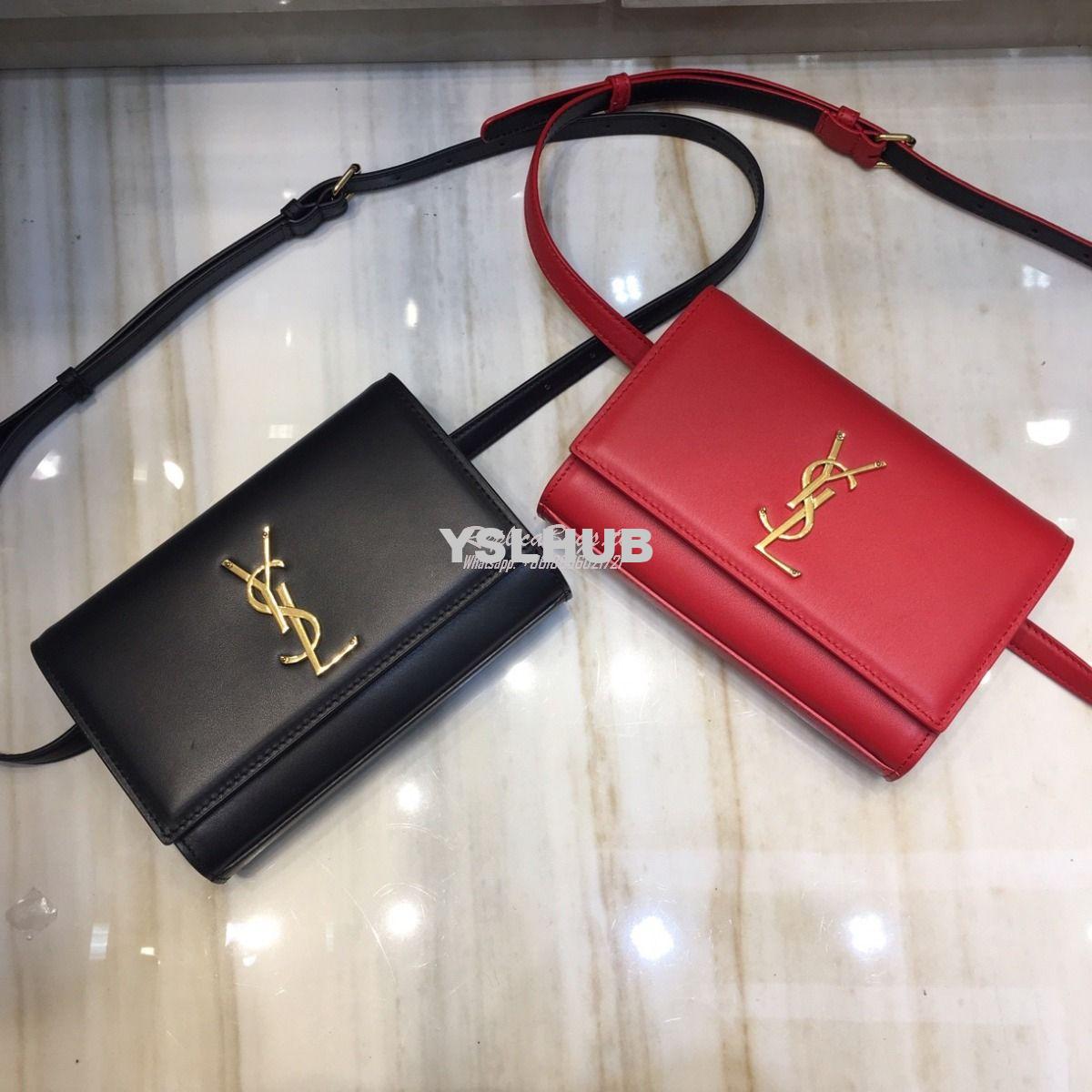 Replica Saint Laurent YSL Kate Belt Bag In Smooth Leather 534395 Red 10