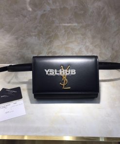 Replica Saint Laurent YSL Kate Belt Bag In Smooth Leather 534395 Black 2