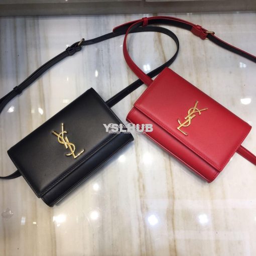 Replica Saint Laurent YSL Kate Belt Bag In Smooth Leather 534395 Red 9