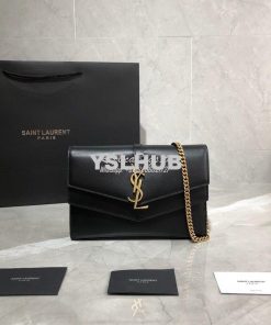 Replica Saint Laurent YSL Sulpice Chain Wallet In Smooth Leather 55476