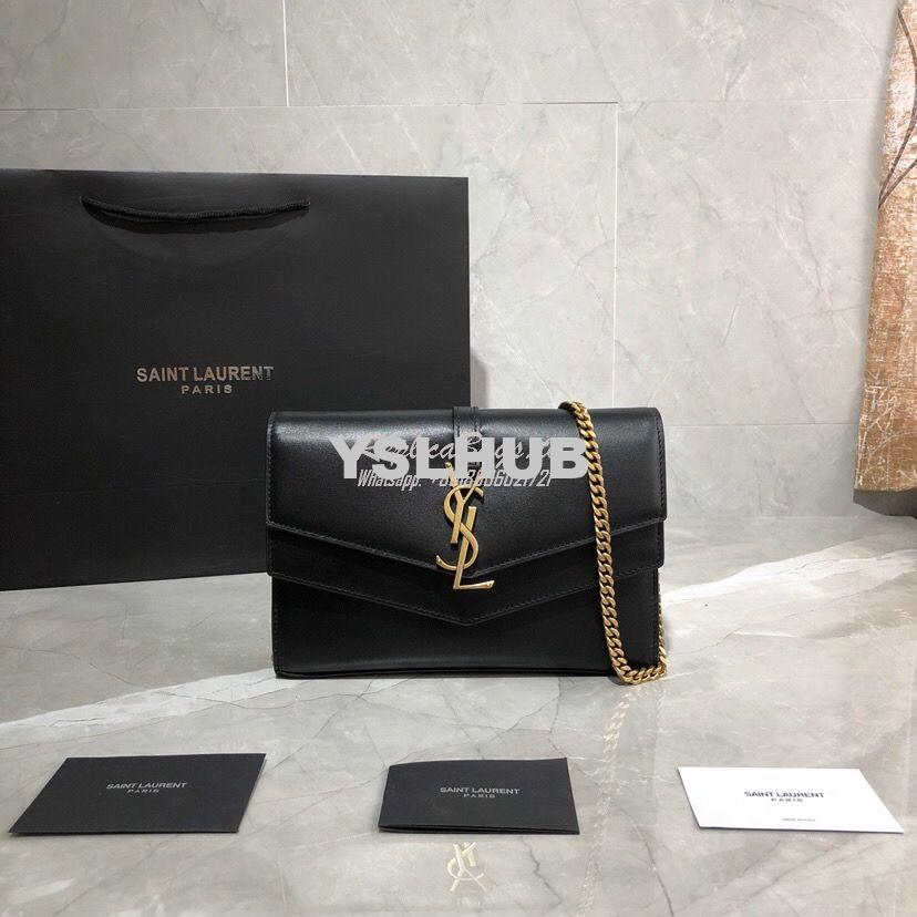Replica Saint Laurent YSL Sulpice Chain Wallet In Smooth Leather 55476
