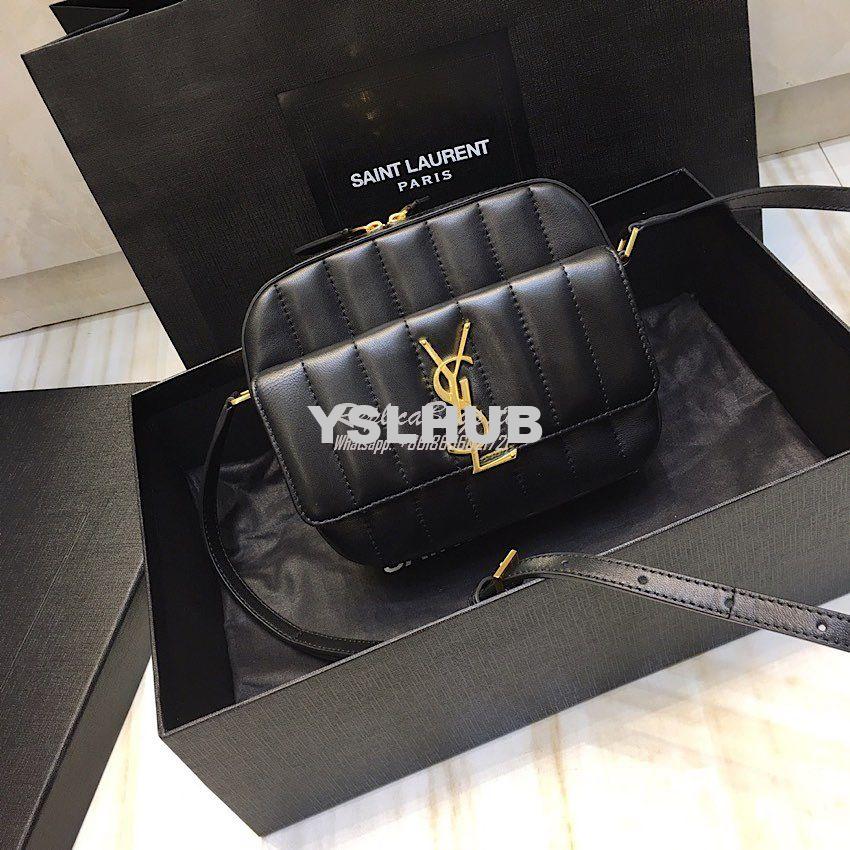 Replica Saint Laurent YSL Vicky Camera Bag In Quilted Lambskin 555052
