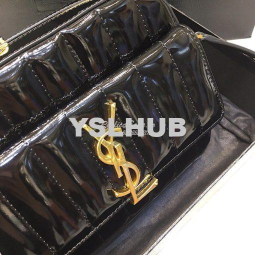 Replica Saint Laurent YSL Vicky Camera Bag In Quilted Patent Leather 5 4