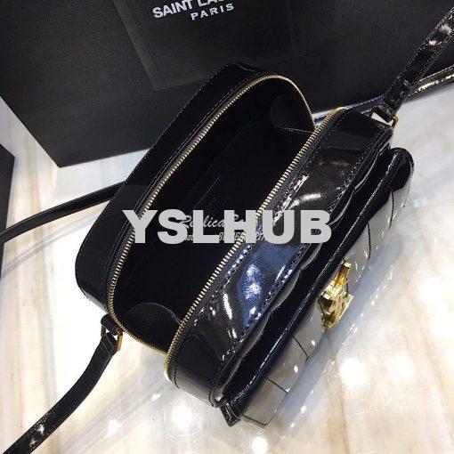 Replica Saint Laurent YSL Vicky Camera Bag In Quilted Patent Leather 5 7