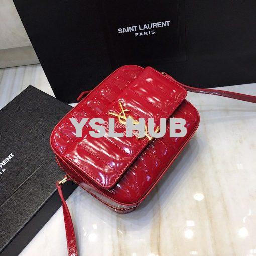 Replica Saint Laurent YSL Vicky Camera Bag In Quilted Patent Leather 5 3