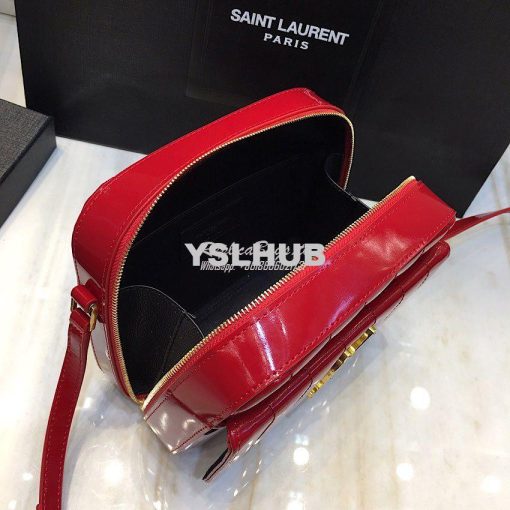 Replica Saint Laurent YSL Vicky Camera Bag In Quilted Patent Leather 5 6