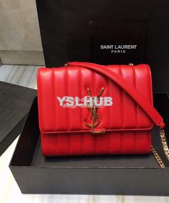 Replica Saint Laurent YSL Vicky Chain Wallet In Quilted Lambskin 55412 2