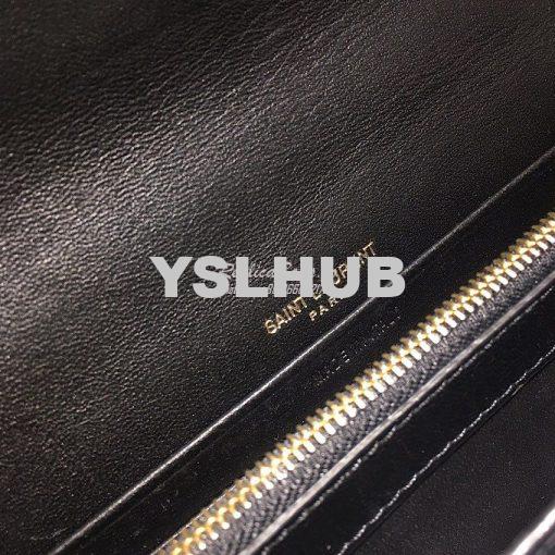 Replica Saint Laurent YSL Vicky Chain Wallet In Quilted Patent Leather 7
