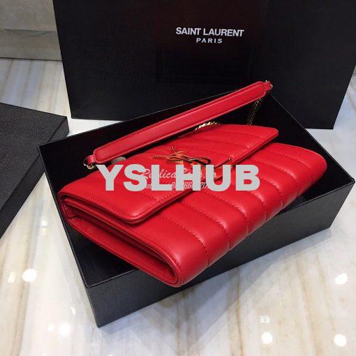 Replica Saint Laurent YSL Vicky Chain Wallet In Quilted Lambskin 55412 4