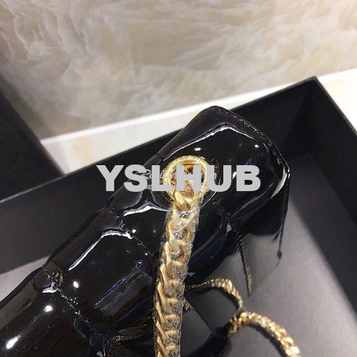 Replica Saint Laurent YSL Vicky Chain Wallet In Quilted Patent Leather 8