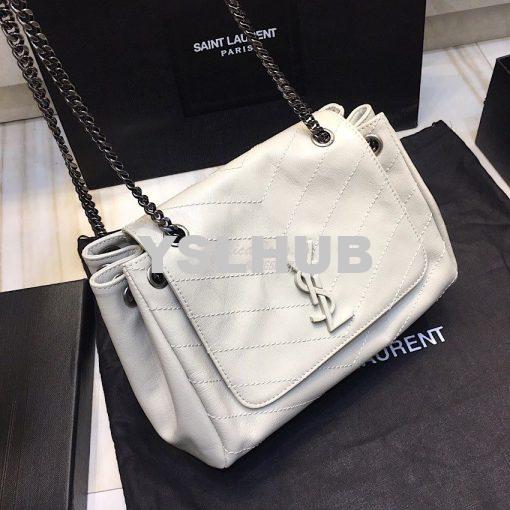Replica Saint Laurent YSL Small Nolita Bag In Vintage Leather White 2