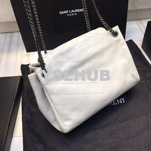 Replica Saint Laurent YSL Small Nolita Bag In Vintage Leather White 11