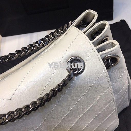 Replica Saint Laurent YSL Medium Nolita Bag In Vintage Leather White 5
