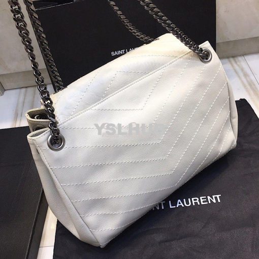 Replica Saint Laurent YSL Medium Nolita Bag In Vintage Leather White 6