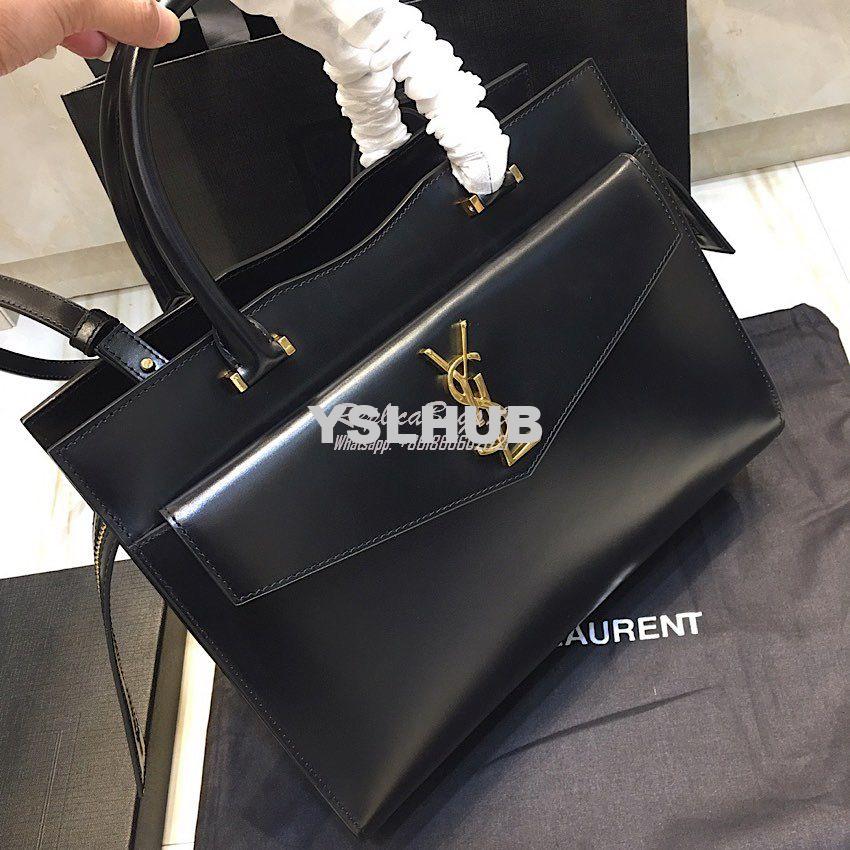 Replica Saint Laurent YSL Uptown Medium Tote In Shiny Smooth Leather 5 10