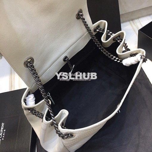Replica Saint Laurent YSL Medium Nolita Bag In Vintage Leather White 7