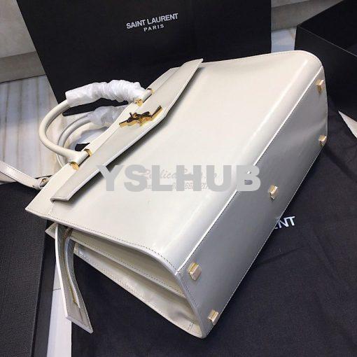 Replica Saint Laurent YSL Uptown Medium Tote In Shiny Smooth Leather 5 7