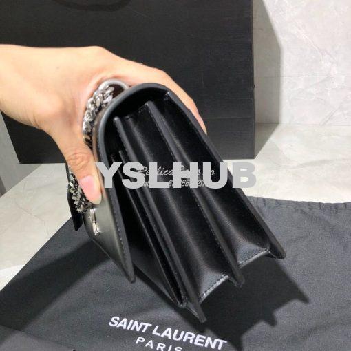 Replica YSL Saint Laurent Sunset Medium In Smooth Leather 442906 Black 3