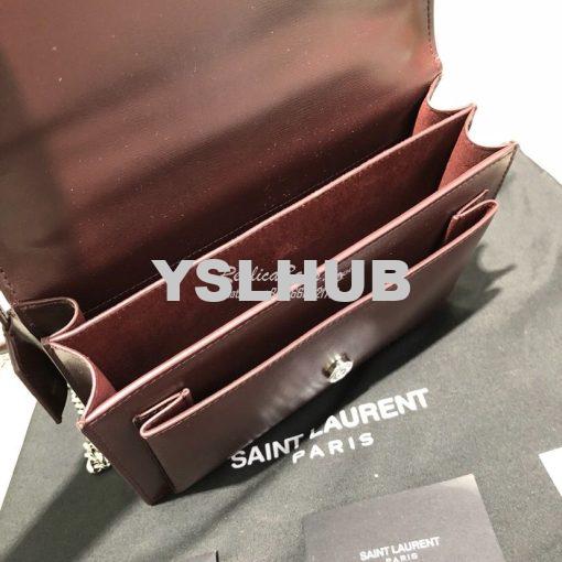 Replica YSL Saint Laurent Sunset Medium In Smooth Leather 442906 Dark 8