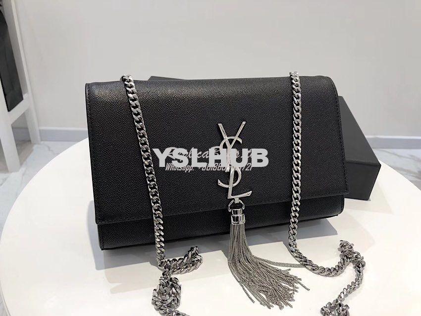 Replica YSL Saint Laurent Kate Bag With Tassel In Grain De Poudre Leat