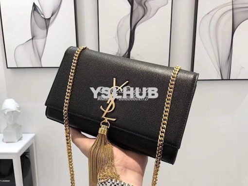 Replica YSL Saint Laurent Kate Bag With Tassel In Grain De Poudre Leat 2