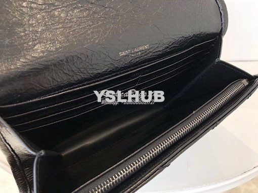 Replica YSL Saint Laurent Niki Large Wallet In Crinkled Vintage Leathe 6