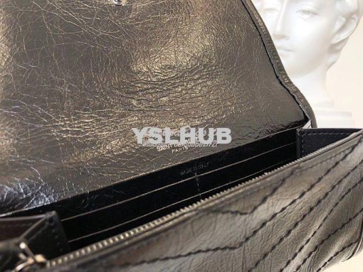 Replica YSL Saint Laurent Niki Large Wallet In Crinkled Vintage Leathe 7