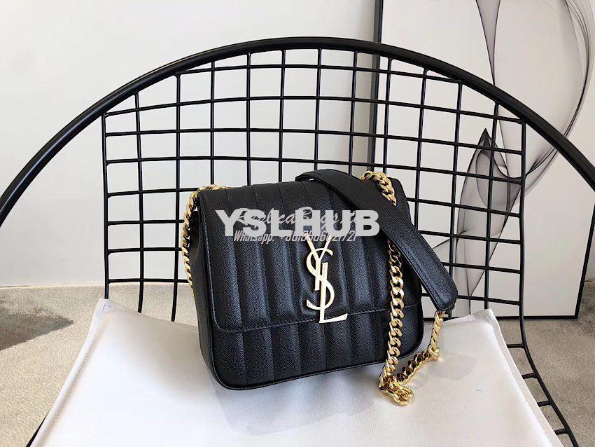 Replica YSL Saint Laurent Kate Chain Wallet With Tassel In Laminated L 12