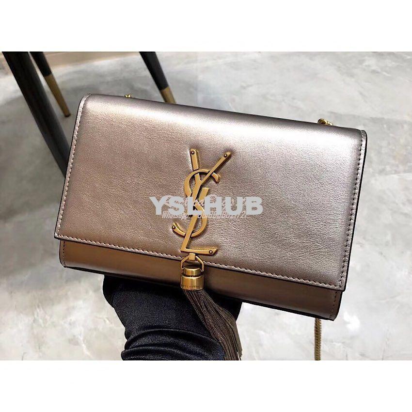 Replica YSL Saint Laurent Kate Chain Wallet With Tassel In Laminated L