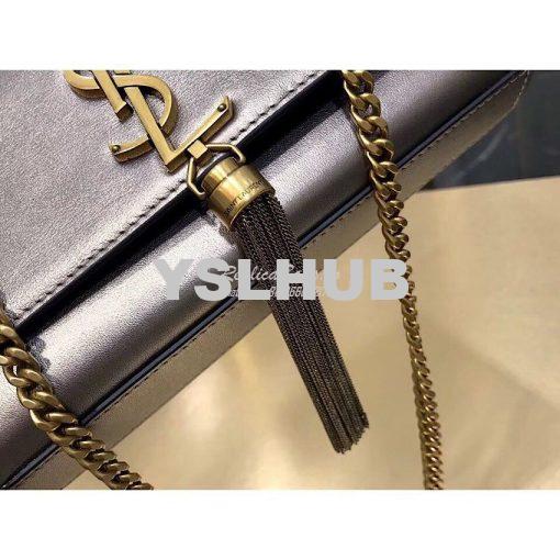 Replica YSL Saint Laurent Kate Chain Wallet With Tassel In Laminated L 3